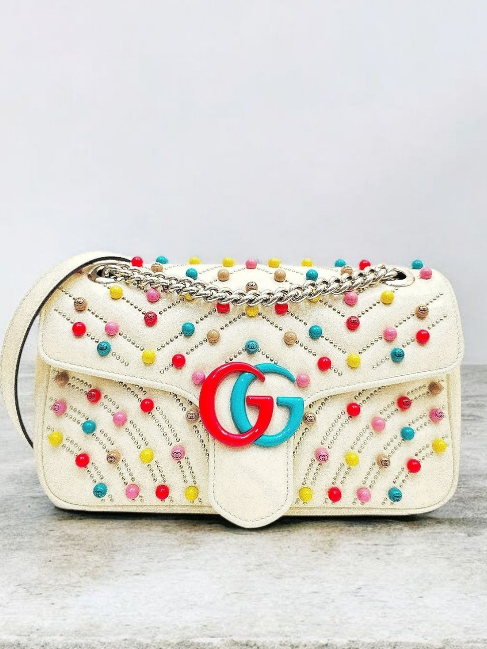 Gucci Limited Edition GG Marmont Beaded Shoulder Bag - Picture 17 of 17